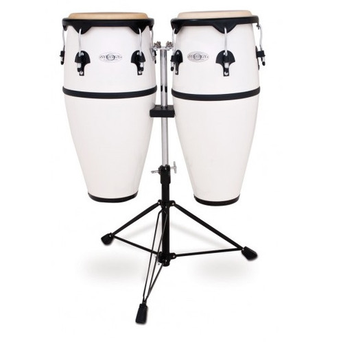 Toca 2300FWH Synergy Series Fiberglass Conga Set with Stand - White