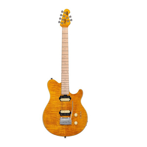 Sterling by Music Man S.U.B. Axis, Flame Maple Top, Trans Gold