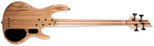 ESP LTD B-204SM 4-String Bass Guitar, Spalted Maple Top, Natural Satin, Left-Handed