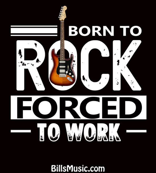 Bill's Logo T-Shirt - Born to ROCK Forced to Work, Black