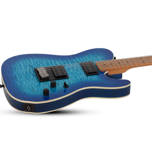 Schecter PT Pro Electric Guitar - Trans Blue Burst Roasted Maple Neck