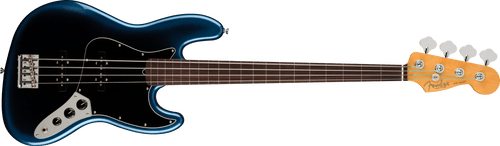 Fender American Professional II Jazz Bass ® Fretless, Rosewood Fingerboard, Dark Night Deluxe Molded Case (Included)