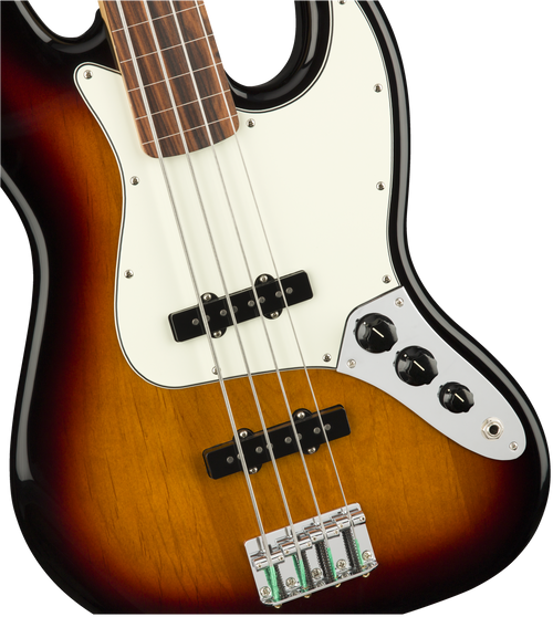 Fender Player Jazz Bass ® Fretless, Pau Ferro Fingerboard, 3-Color Sunburst