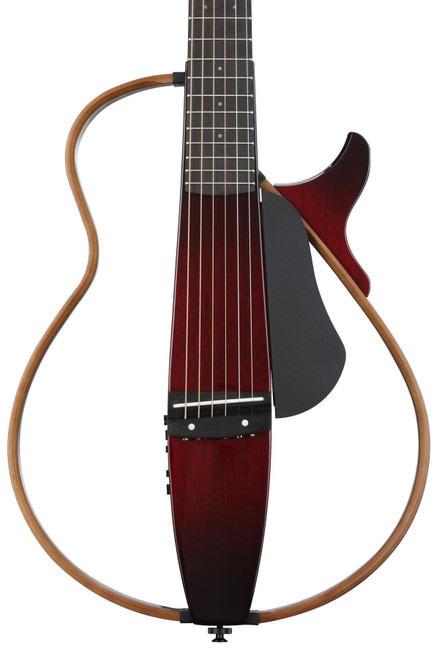 Yamaha Steel-string Silent Guitar with gig bag and stereo headphones - Crimson Red Burst