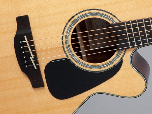 Takamine NEX with cutaway, solid spruce top, sapele back and sides, natural gloss finish, chrome hardware, and TP-4TD electronics