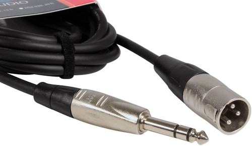 Hosa HSX-015 REAN 1/4" TRS to XLR3M Pro Balanced Interconnect Cable, 15 Feet