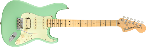 Fender American Performer Stratocaster HSS, Maple Fingerboard, Satin Surf Green w/ Deluxe Fender Gig Bag