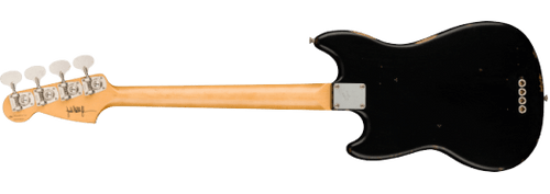 Fender JMJ Road Worn Mustang Bass, Black w/ Gig Bag
