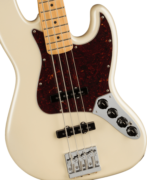 Fender Player Plus Jazz Bass, Maple Fingerboard, Olympic Pearl w/ Deluxe Gig Bag (0147372323)