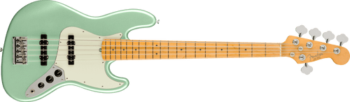 Fender American Professional II Jazz Bass V, 5-String, Maple Fingerboard, Mystic Surf Green w/ Elite Molded Case