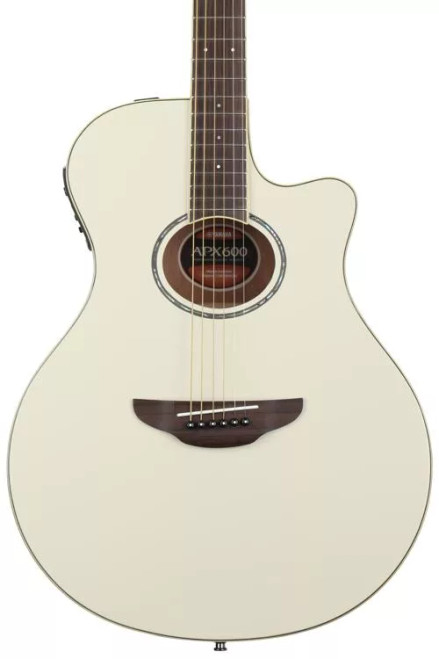 Yamaha Thinline Cutaway A/E Vintage White