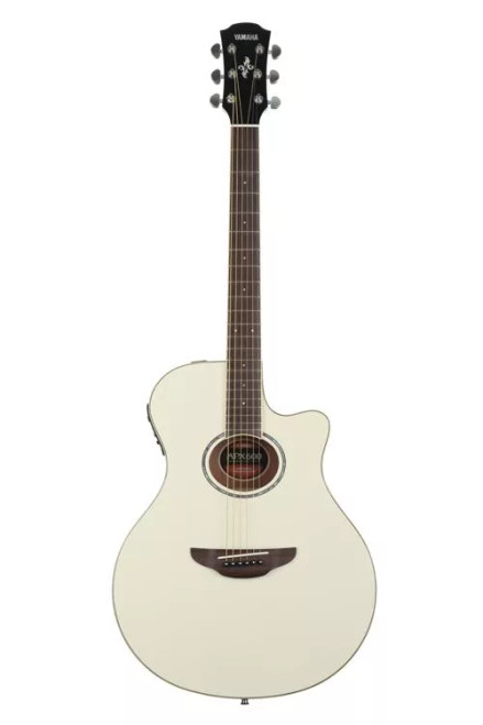 Yamaha Thinline Cutaway A/E Vintage White