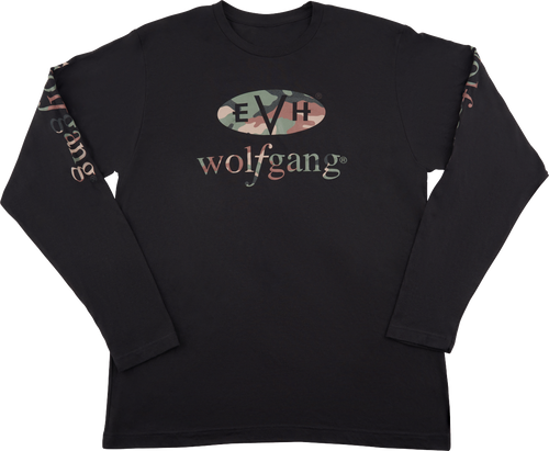 EVH® Wolfgang® Camo Long Sleeve T-Shirt, Black, XL