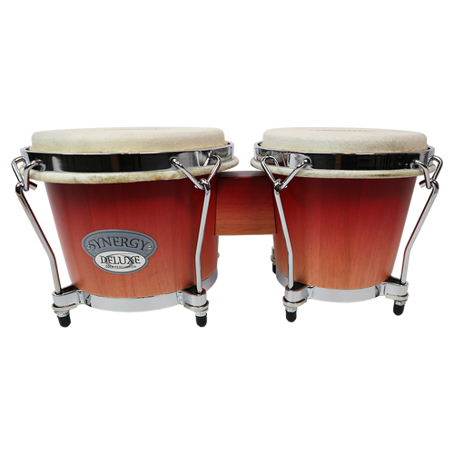 Toca Synergy Deluxe Bongos, 6" Macho, 6.75" Hembra, Wine Fade Matte Finish