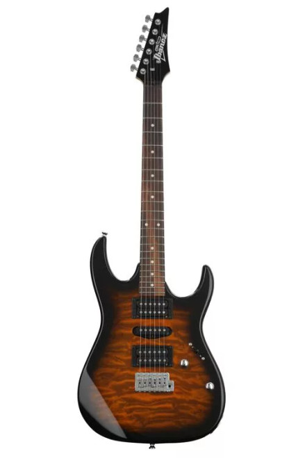 Ibanez Gio Series GRG131DX Electric Guitar Black Flat w/ Red 