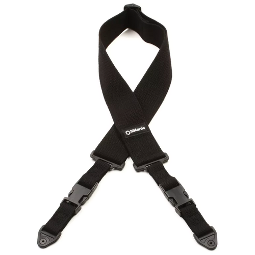 Dimarzio ClipLock Quick Release Guitar Strap 2" cotton, black