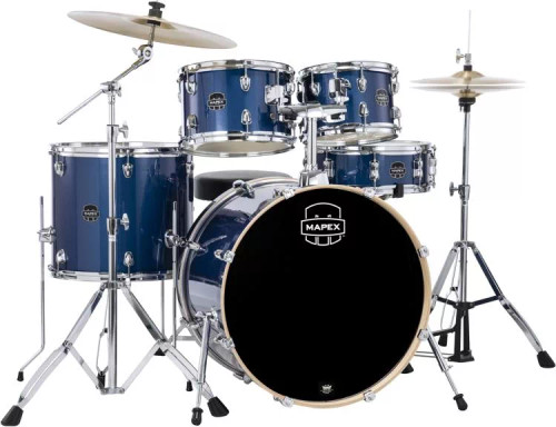 Mapex Venus 5 Piece Rock Complete Setup Black Galaxy Sparkle