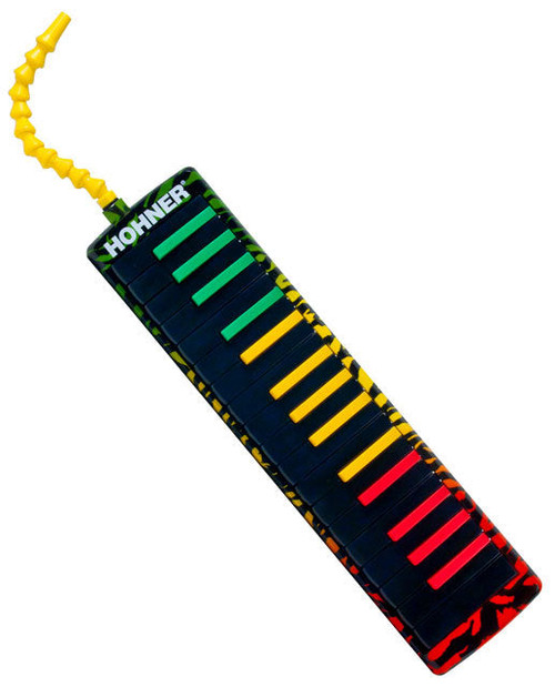 Hohner AIRBOARD 32 Key Rasta Print with Bag and Blowflow Mouthpiece