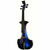 Bridge Aquila 4 String Electric Violin, Blue/Black w/ Case and Bow