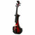 Bridge Aquila 4 String Electric Violin, Red/Black w/ Case and Bow
