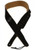 Taylor Strap, Embroidered Suede, Black, 2.5"