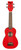KOHALA Soprano Tiki Series Ukulele Satin Red