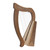 Roosebeck Baby Harp 12-String Knotwork, Walnut