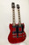 Agile Valkyrie SG-Style Double Neck 6/12 String Electric Guitar, Heritage Cherry w/ Bag - Previously Owned