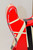 2020 EVH Striped Series Frankenstein Frankie Electric Guitar, Maple Fingerboard, Red with Black Stripes Relic w/ Case - Previously Owned