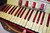 Stradavox Piano Accordion, Red/Pearl White w/ Case & Straps - Previously Owned