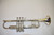 Vintage Buescher Model 10-22 Bb Low Pitch Trumpet, Silver-Plating with Gold Bell Engraving w/ Case & Mouthpiece - Previously Owned