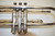 Vintage Buescher Model 10-22 Bb Low Pitch Trumpet, Silver-Plating with Gold Bell Engraving w/ Case & Mouthpiece - Previously Owned