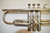 Vintage Buescher Model 10-22 Bb Low Pitch Trumpet, Silver-Plating with Gold Bell Engraving w/ Case & Mouthpiece - Previously Owned