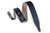 Levy Black 2.5" Leather Guitar Strap With Decorative Edge-Stitching