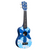 Amahi DDUK8 Soprano Ukulele Blue Flower Design, With Carrying Case