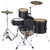 d drum D2 ROCK - BLACK SPARKLE- COMPLETE 4PC. DRUM SET WITH CYMBALS