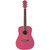 Oscar Schmidt OGHSP 1/2 Size Steel String Acoustic Guitar, Pink