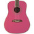 Oscar Schmidt OGHSP 1/2 Size Steel String Acoustic Guitar, Pink
