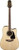 Takamine Dreadnought with cutaway, solid spruce top, black walnut back and sides, natural gloss finish, gold hardware and TP-4TD electronics
