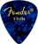 Fender Premium Celluloid 351 Shape Picks, Thin, Blue Moto, 12 Count