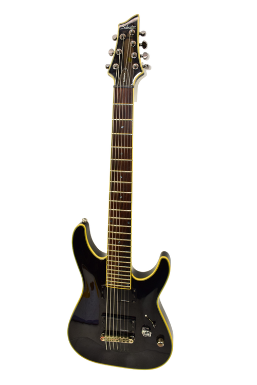 【こい】Schecter Blackjack 7弦ギター Schecter C-7 Blackjack 7-String Electric Guitar, Gloss Black