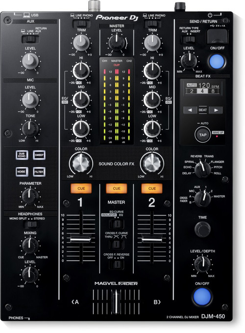Pioneer DJM-450 2-channel DJ mixer with Beat FX (black) - Bill's Music