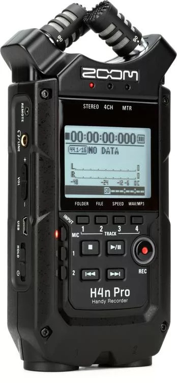 Zoom H4n Pro All Black 4-Track Portable Recorder - Bill's Music
