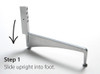 Elfa White Freestanding Upright