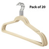 Howards Flocked Hanger with Bar 20 Pack - Cream