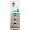 elfa White 7 Runner Mesh 4 Drawer Stand Alone Unit