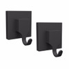 EvoVac Suction Bathroom Hooks 2 Pack - Black