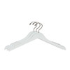 Plastic Hanger with Silicone Pads Pack 3 - White