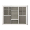 Multi Compartment Jewellery Drawer Large Organiser for Elfa - White/Grey