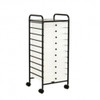 Howards 10 Frosted Drawer Trolley - Black